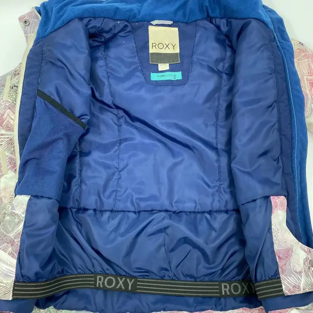 Roxy Purple White Mountain Print Winter Coat | Girls 12 Regular
